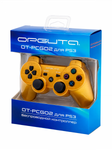 Геймпад беспроводной Bluetooth джойстик для PS3, ПК, Орбита OT-PCG02 Золотой